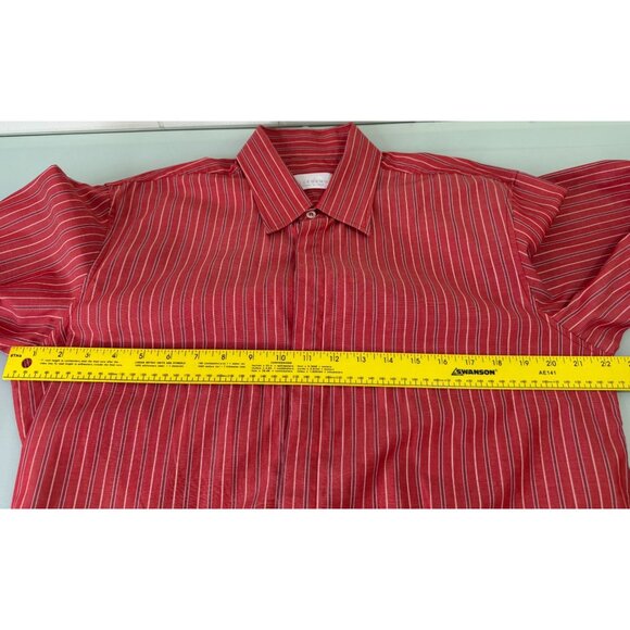 Iceberg Mens Dress Shirt Mens XL Made In Italy Red Button Up 100% Cotton Luxury - Picture 4 of 8